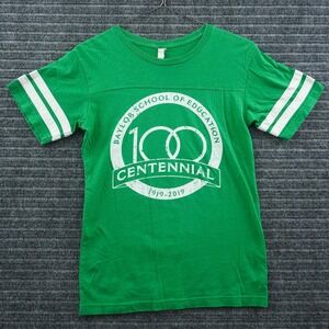 Live And Tell Baylor Centennial T-Shirt Mens Small Green Varsity Stripe Graphic